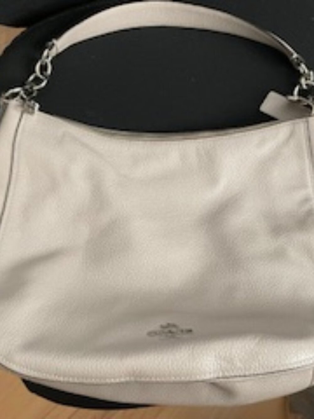 Coach, grey hobo, pebble, leather shoulder bag, Harley with silver trim - Picture 12 of 13
